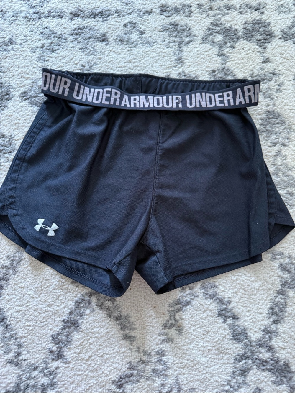 Under Armour Black Women's Athletic Shorts with Branded Waistband